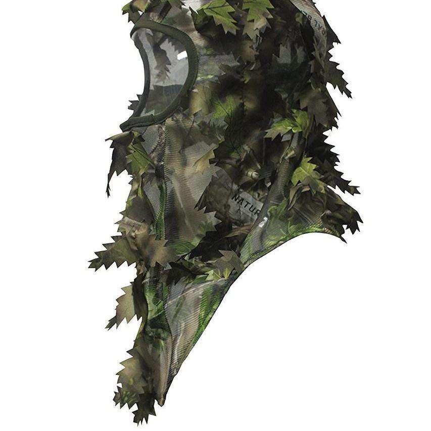 3D Leafy Hunting Face Mask Ambush Green - North Mountain Gear